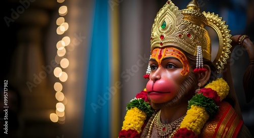 Hanuman portrait devotion strength and divine presence in hinduism