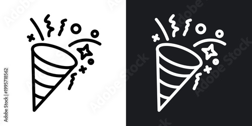 Foto Congratulations outlined icon vector collection.