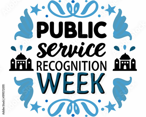 Public Service Recognition Week Vector Illustration Isolated on White Background, Civic Appreciation Theme