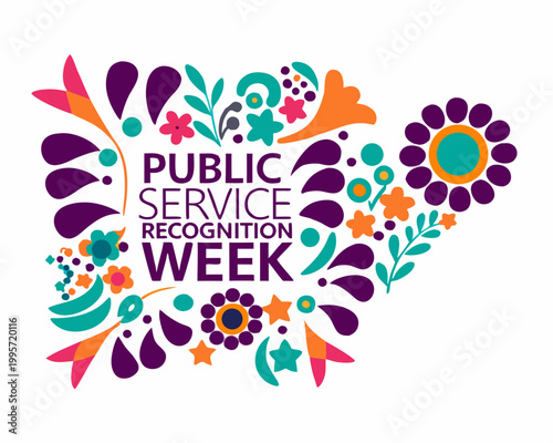 Public Service Recognition Week Vector Art, Community Service and Public Employees Tribute Design