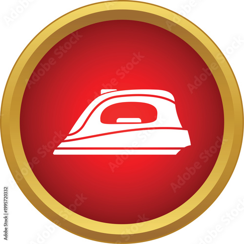 Electrical iron device representing laundry and housework concept