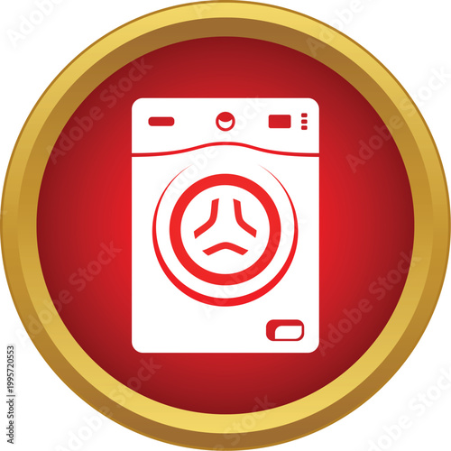 Washing machine icon representing household cleaning and domestic chores