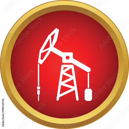Pumpjack icon symbolizing petroleum production and oil industry operations