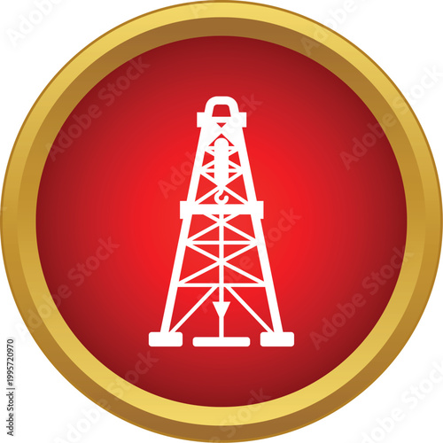 Oil rig derrick symbol representing energy industry drilling and production