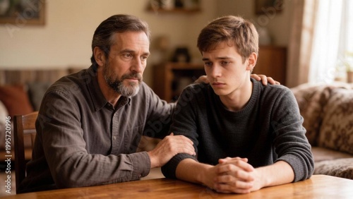 Serious conversation between father and son