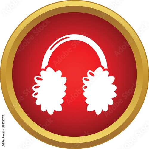 Earmuffs icon showing winter accessory for cold weather