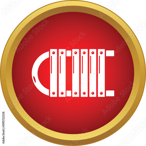 Sled icon representing a traditional wooden winter sleigh for snow recreation