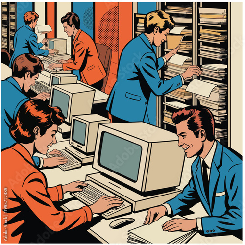 karyawan kantor berdiskusi meeting