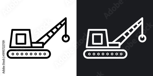 demolition outlined icon vector collection.
