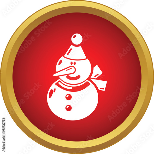 Snowman icon representing christmas celebrations and winter season