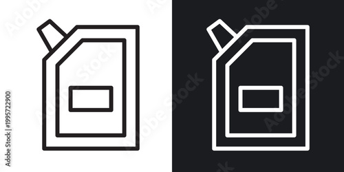 Doy pack pouch outlined icon vector collection.