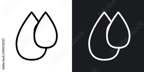 Drop outlined icon vector collection.