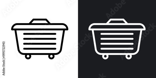 Dumpster outlined icon vector collection.
