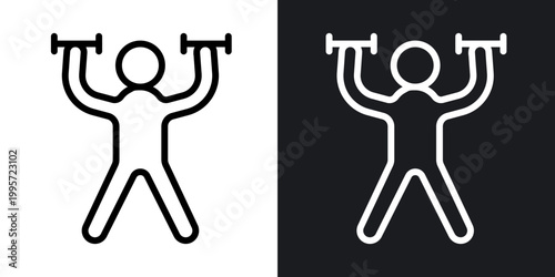 Exercise outlined icon vector collection.