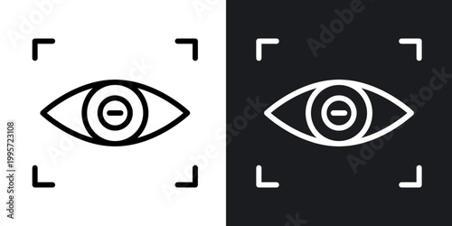 Eye tracking outlined icon vector collection.