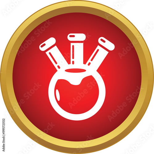 Chemical flask showing scientific experiment and research