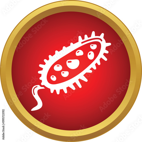 Bacteria or virus icon representing disease and germ contamination