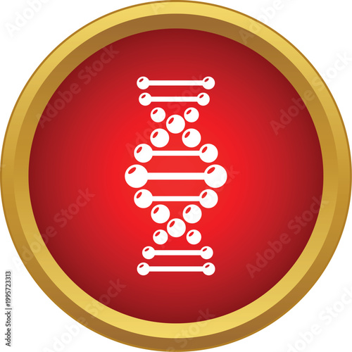 Dna molecule icon showing genetic data and science concept