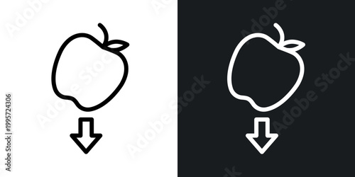 Gravity outlined icon vector collection.