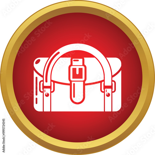 Travel bag or briefcase icon for business, journey, and accessory concept