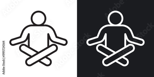 Guru outlined icon vector collection.