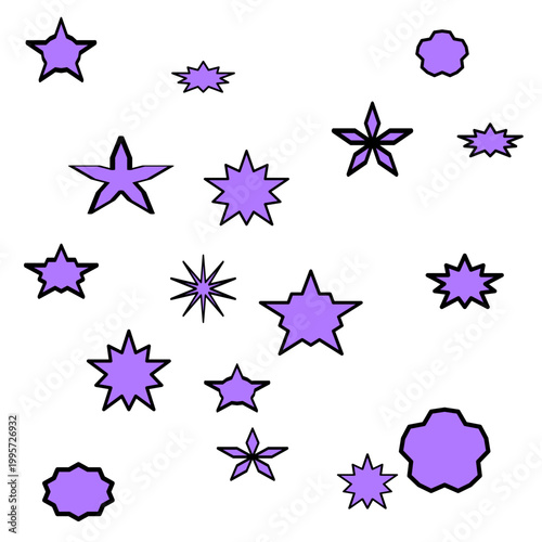 Minimalist colorful star 