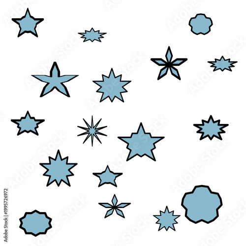 Minimalist colorful star 