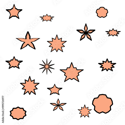 Minimalist colorful star 