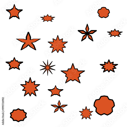 Minimalist colorful star 