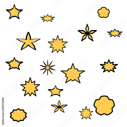 Minimalist colorful star 