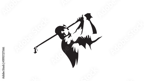 golf player silhouette 