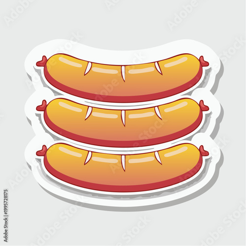 Stack of Three Sausages