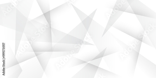 White and gray minimal futuristic concept simple line background. abstract triangle lines shape modern Geometry style shine and layer element vector for presentation ,banner background template.	