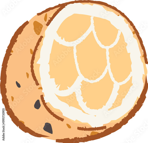 Half cut Taiwanese rice crispy  for Chinese New Year snack