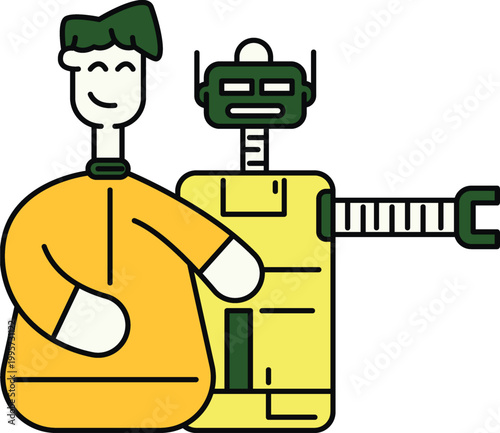 Man with robot process automation