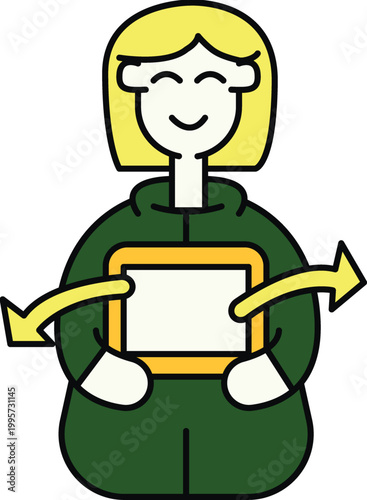 Automation Woman with Tablet