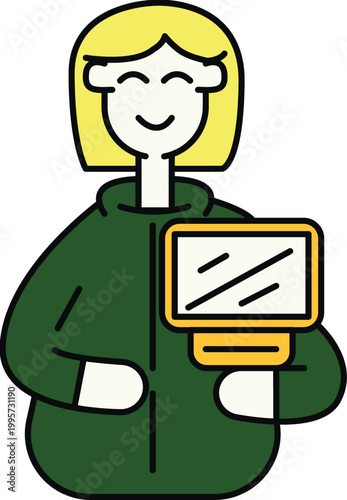Process automation woman with tablet