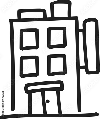 Motel or Hotel with Sign