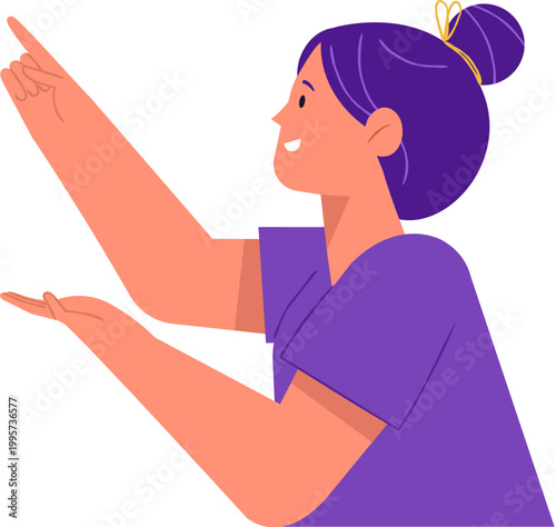 Cute girl doing a demo