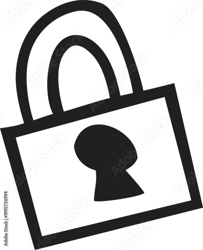 Locked Metal Padlock