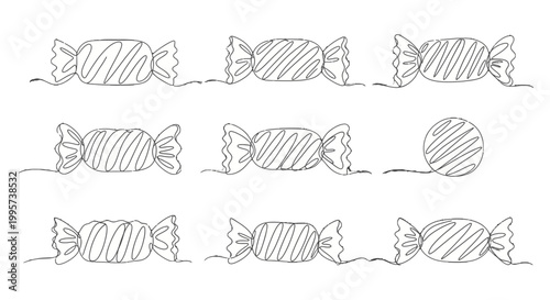 A collection of assorted wrapped candies.