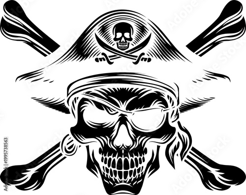 Pirate skull crossbones wea...