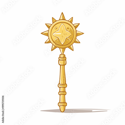 Golden Mace with Starburst Head