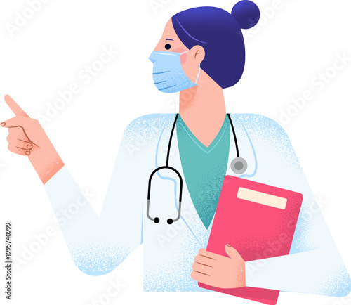 Professional doctor doing a demo