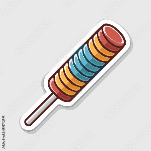 Colorful Popsicle Ice Cream Stick