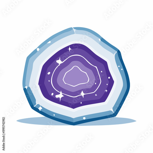 Stylized Amethyst Geode Illustration