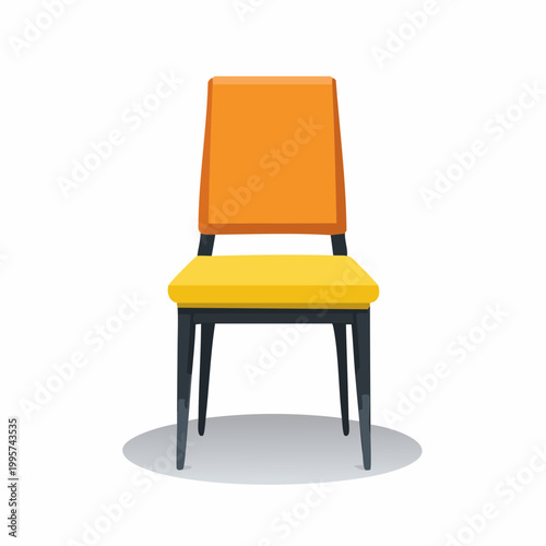 Modern Orange and Yellow Chair