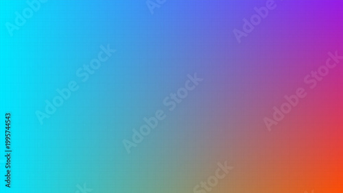 Abstract Vibrant Gradient Geometric Square Grid Vector Background with Cyan Purple and Orange Transitions