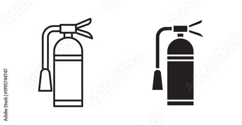 Fire extinguisher icon. Vector illustration isolated on white.