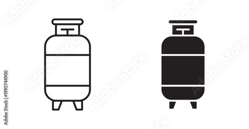Gas cylinders icon. Vector illustration isolated on white.